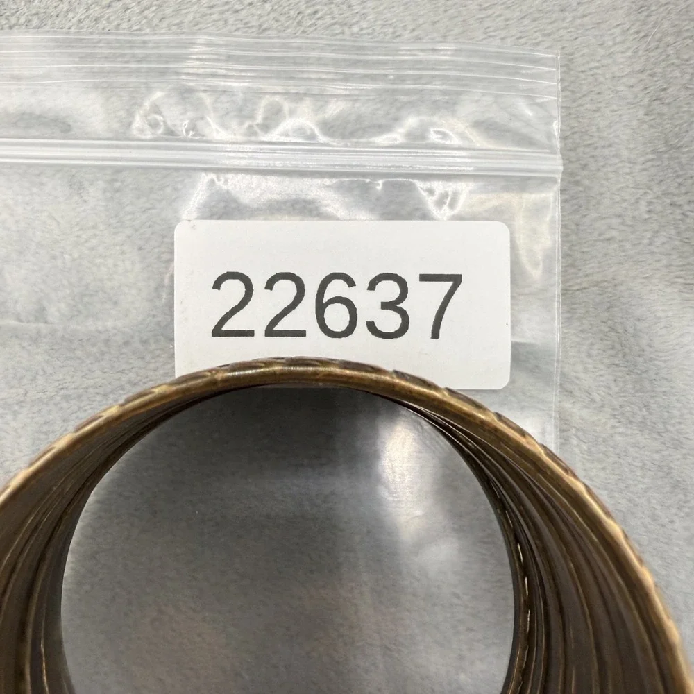 Vintage Bangle Bracelet Wide Stacked Wire 8.5" - Picture 8 of 8